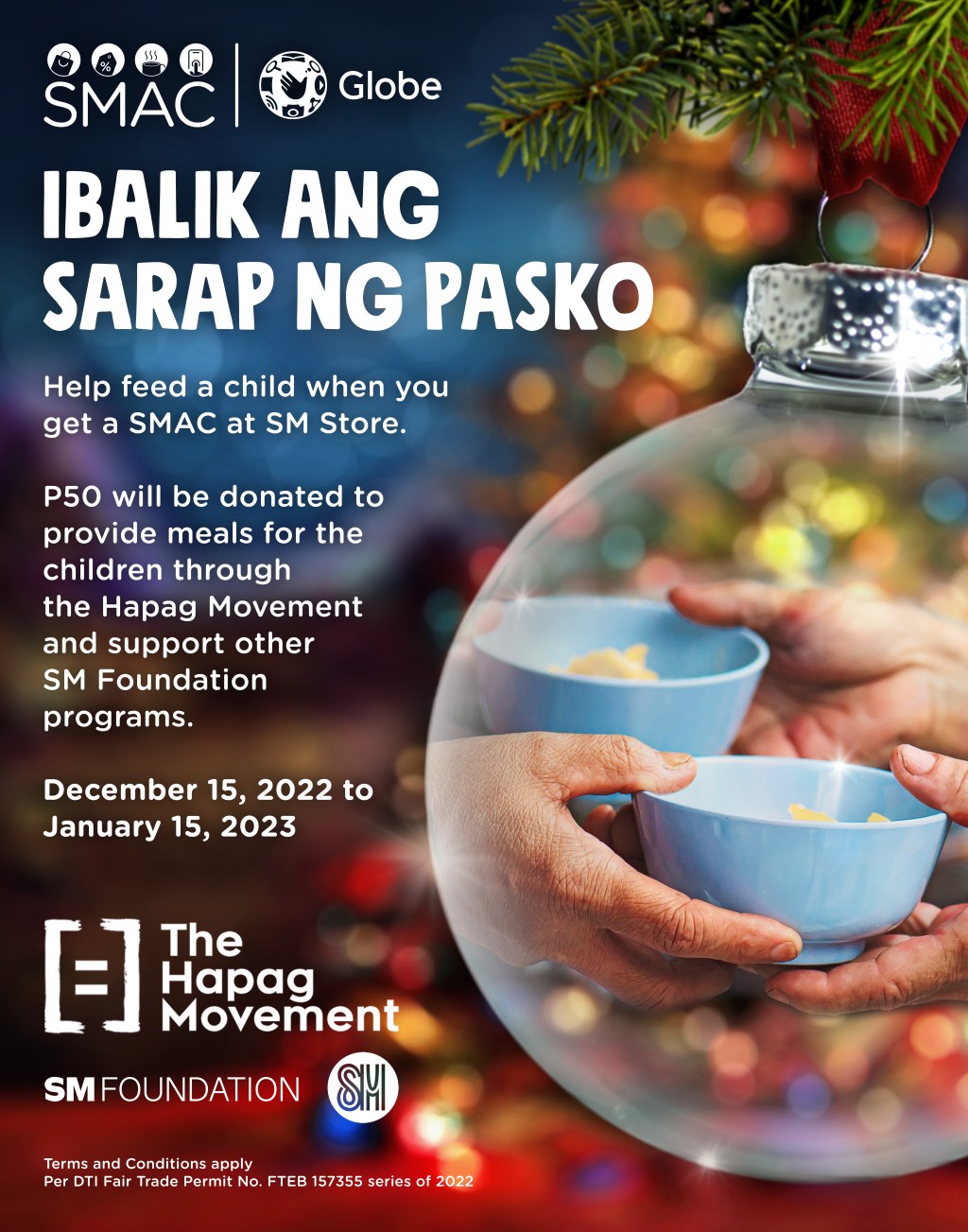Globe, SM Advantage Card (SMAC) #UniteVsHunger, join hands for the Hapag&nbsp;Movement