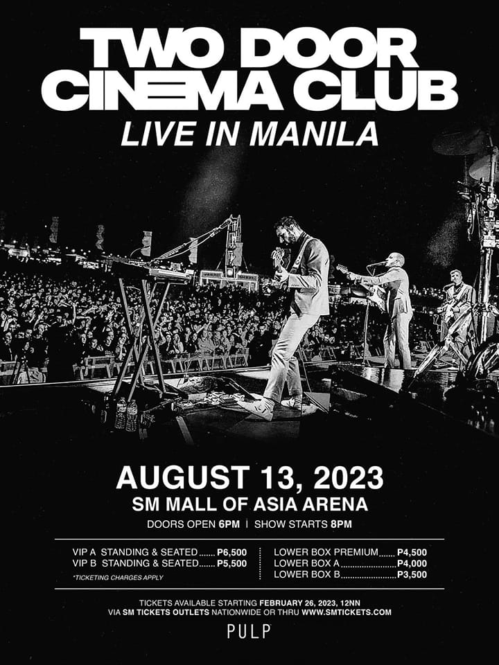 TWO DOOR CINEMA CLUB Is Coming To Perform Live In&nbsp;Manila