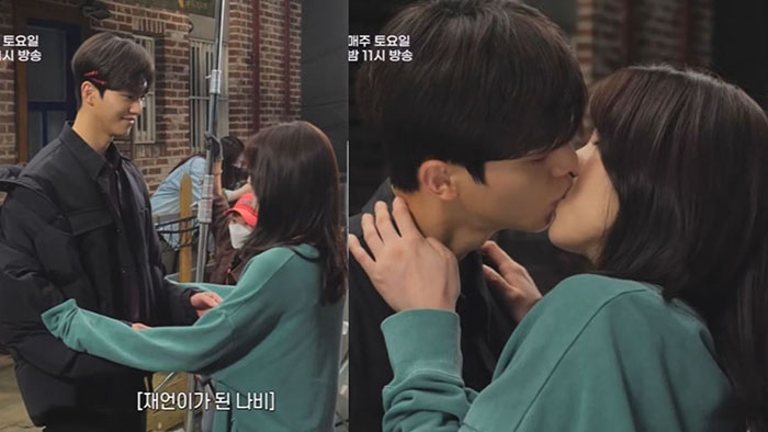 WATCH: Behind-The-Scenes Footage Featuring Song Kang And Han So Hee’s Kiss Scene In “Nevertheless”