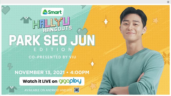 Park Seo Jun Takes The Smart Hallyu Hangouts Centerstage, LIVE On GigaPlay On Nov. 13, Co-presented By Viu
