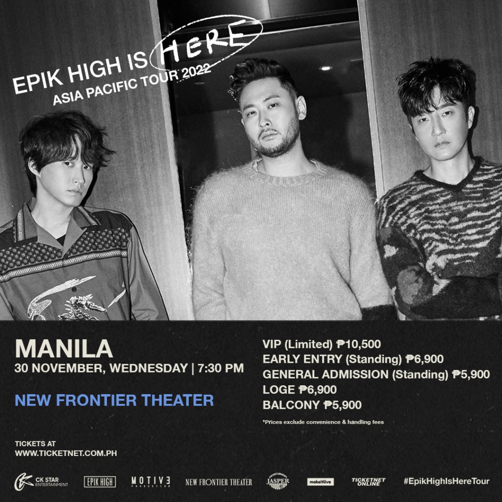 EPIK HIGH Returns to Manila this November for their EPIK HIGH IS HERE 2022&nbsp;TOUR
