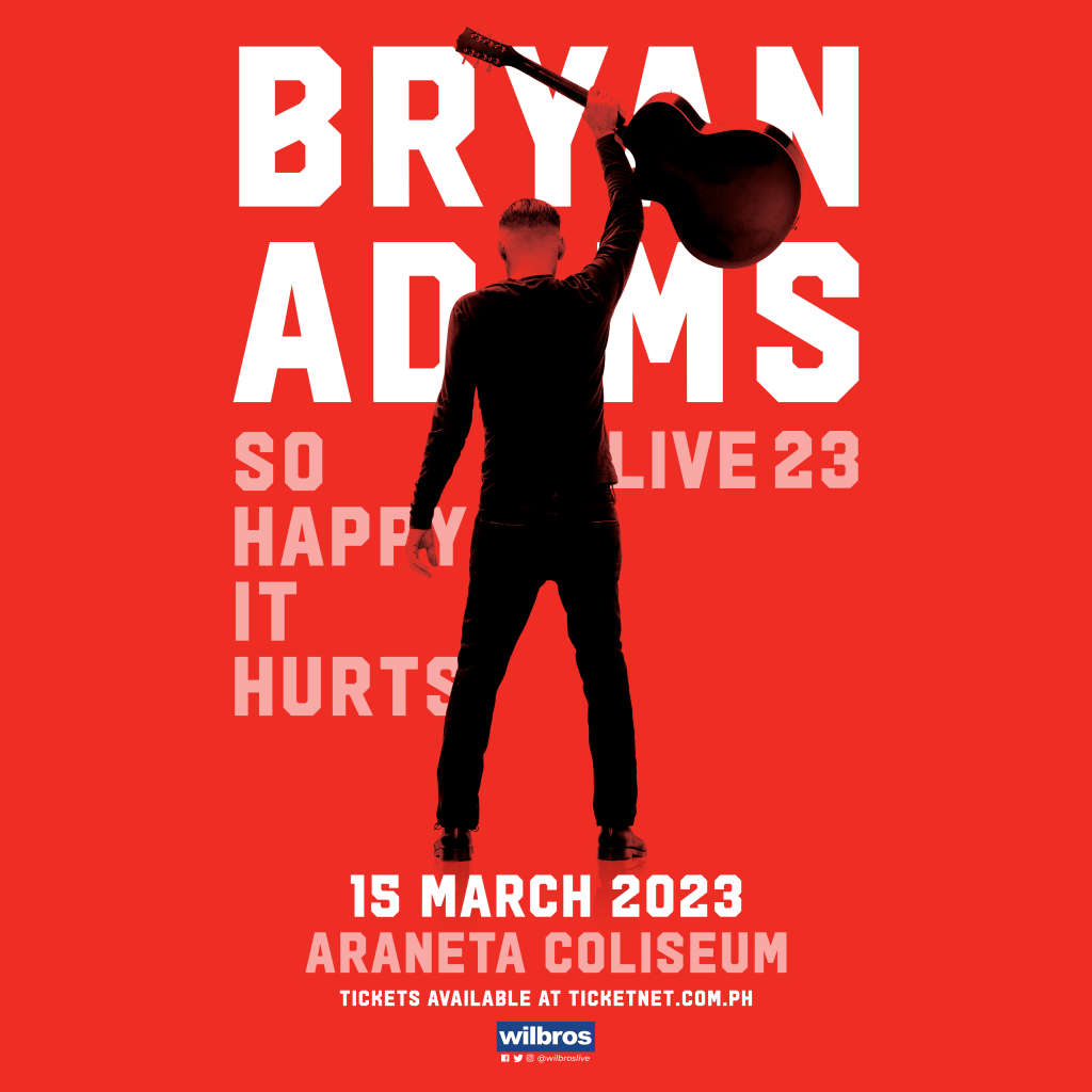 Bryan Adams “So Happy It Hurts Tour” Coming To&nbsp;Manila